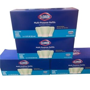 (4 PACKS) Clorox MultiPurpose Refills(3 Pods) Household Citrus Grove Concentrate